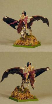 noble elfe noir sur pégase by caracolito
