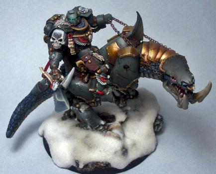 Space marine on Juggernaught by jinn