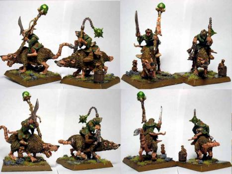 skaven plage priest on giant rat by endol