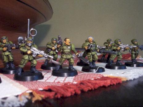 Cadian Shock Troop Squad by Typhus