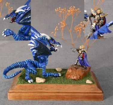 Dragon vs. Knight Diorama by stormwarning