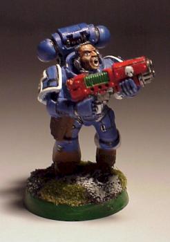 Ultramarines Plasma Gunner by SolidSnake