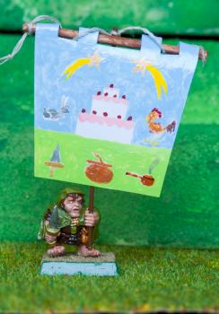 Halfling army standard bearer by David Kolacinski