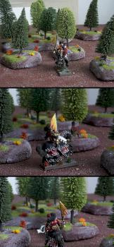 Sir Azrael deMordred, the Red Knight (Green Knight conversion) by Aerodajak