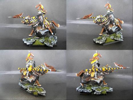 Warhammer Bretonnian Champion Knight of Leopard by tinman755