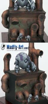 Karabidae & Krapbots Diorama Closeup by MadFlyArtStudio