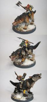 Space Wolves Thunderwolf cavalry by Espeso