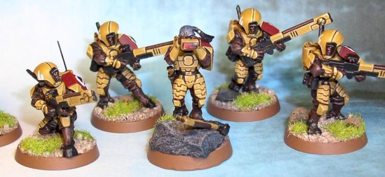 Tau Firewarrior Squad 2 by Morkaj
