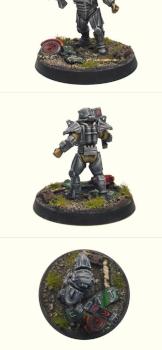 Brotherhood of steel paladin with laser rifle by Kholtoff