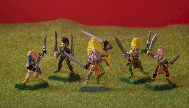 Wardancers wodd elves and champion by David Kolacinski