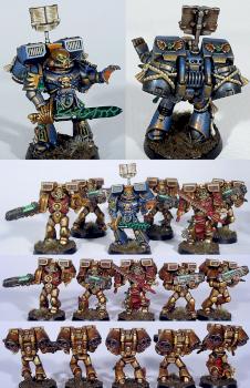 Blood Angels Librarian with Honour Guard by MrPickles
