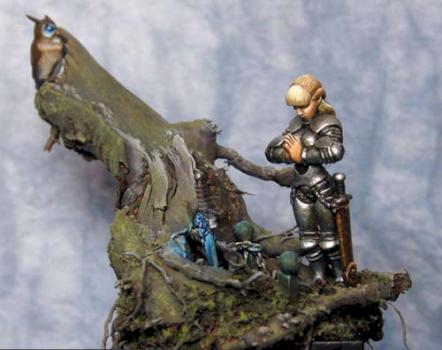 Tiriel in the depths of Broceliande by athanor