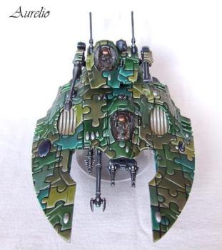 camo puzzle eldar falcon by aurelio