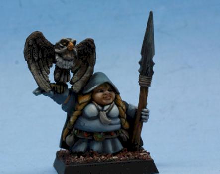 Female Dwarf Warrior painted miniature by superbug983
