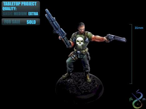 Punisher Marverl Tabletop Commission by BerenMiniaturasStudio
