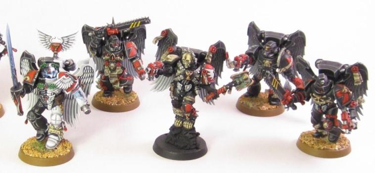 Blood Angels Death Company with Chaplain Lemartes and Priest by eeeealmo
