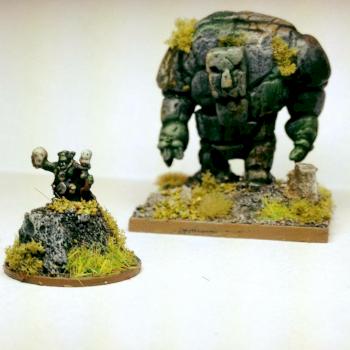 6mm scale rock golem and shaman by novalogic28