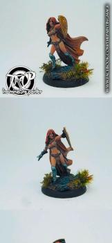 barbarian female warrior by miniking