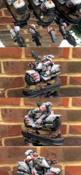 Space Marines White Scars Bikers Squad with Grav-guns by GobBoss
