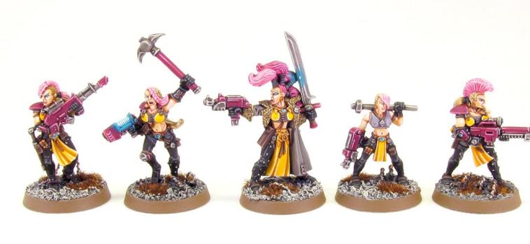 Necromunda Escher Gang (Part 2 - Leader, Gangers, Juve) by richardvan