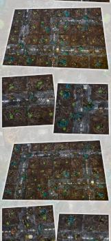 MODULAR 72x48 RUINED CITY GAMEBOARD w40k scenery terrain by studiolevel
