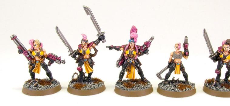 Necromunda Escher Gang (Part 4 - Leader, Gangers, Juve) by richardvan