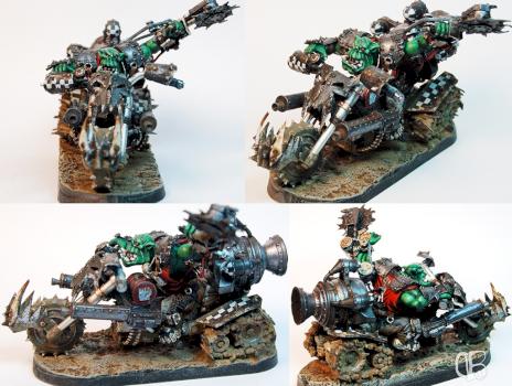 ORK WARBOSS ON WARBIKE by petran