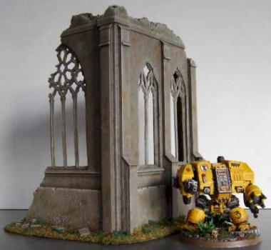 Gothic cathedral ruin - WIP by Obliterator