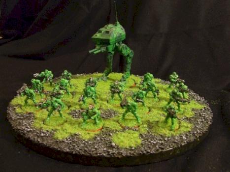 Sci-fi Tactical Squad and Walker by heleanor