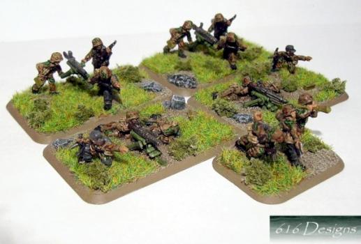 Flames of war SS Panzergrenadier HMG teams. by E616