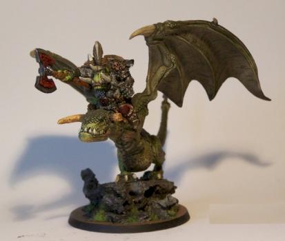 Ork on Wyvern, Better pic hopefully. by johnny889