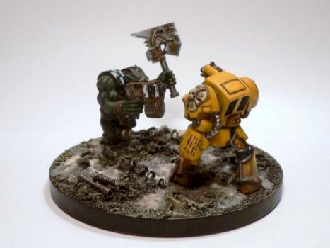 WD 345 Free minis in diorama by Bogen