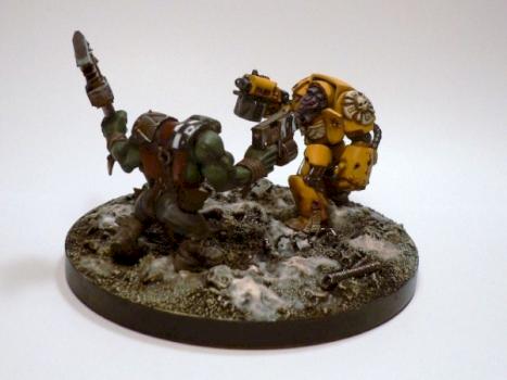 WD 345 Free minis in diorama by Bogen