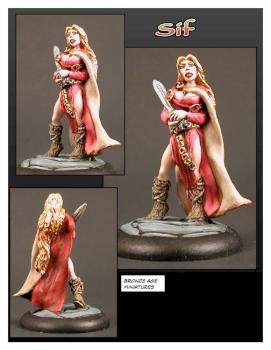 Bronze Age miniatures' Sif by ALizardInCrimson
