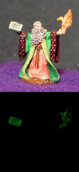 Wizard with fire elemental by TritchPaints