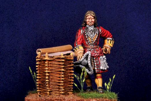 40mm Drabant Miniatures (Close Up) English Offcier 1704 by hmslouie