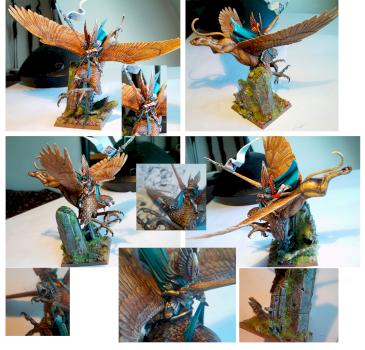 Prince Haut Elfe sur Griffon. by zavepovuleur
