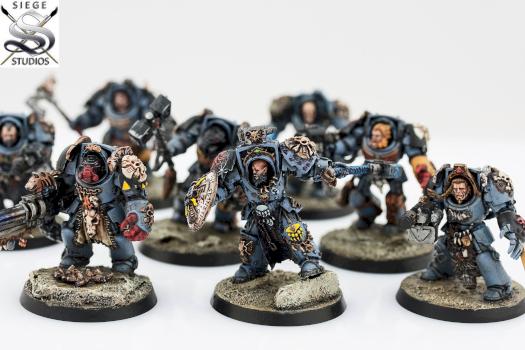 Space Wolves Wolf Guard led by Arjac Rockfist! by Siegestudios