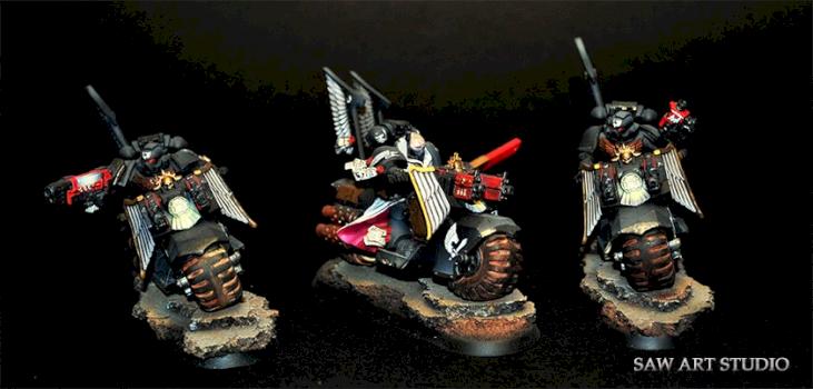 DARK ANGELS RAVENWING BIKE SQUADRON by saw art