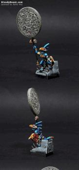 Lizardmen Skink Battle Standard Bearer by BloodyBeast.com