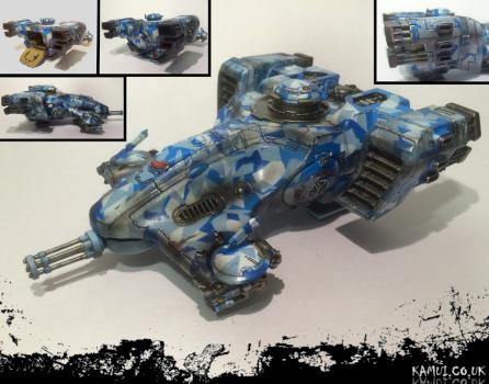 Tau Empire Devilfish Transport with Blue Digital Camouflage by cjchestnut