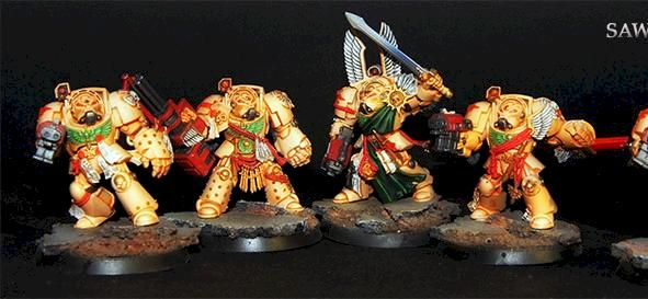 Deathwing Space Marine Terminator Squad by saw art