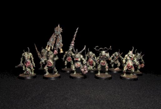 Chaos Daemons Plaguebearers of Nurgle by webwaypainting