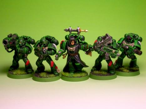 Space Marine Dark Angel Squad by Cyranc