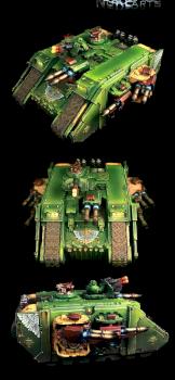 Dark Angels - Terminus Ultra Land Raider - Nuke Arts by nuclealosaur