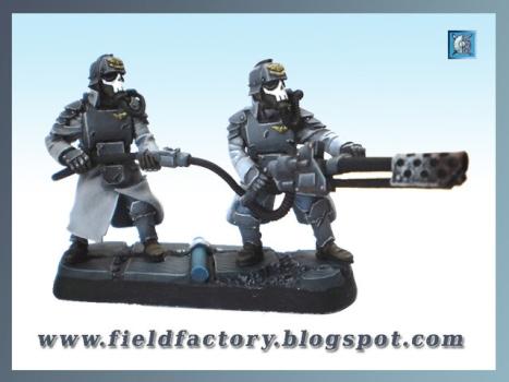 Death Korps of Krieg grenadier heavy flamer team by FieldFactory