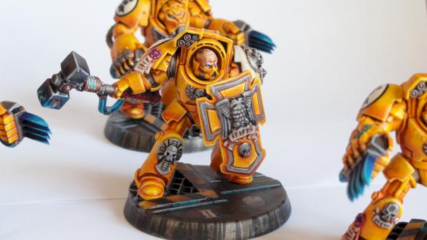 Imperial Fists Assault Terminators Sergeant by GhiaccioloPainting