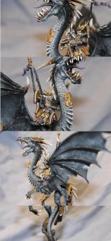 Dark Elf Dreadlord on Black Dragon by Kilvo666