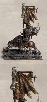 Ogre Kingdoms Mournfang Standart Bearer by Comitiva Carmina