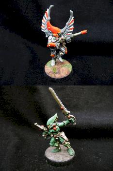 Eldar Swooping Hawk and Striking Scorpion by stampedingviking